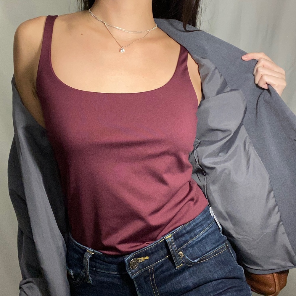 Womens NY&Co. maroon adjustable tank size Small